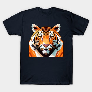 Polygon of tiger monster in cartoon T-Shirt